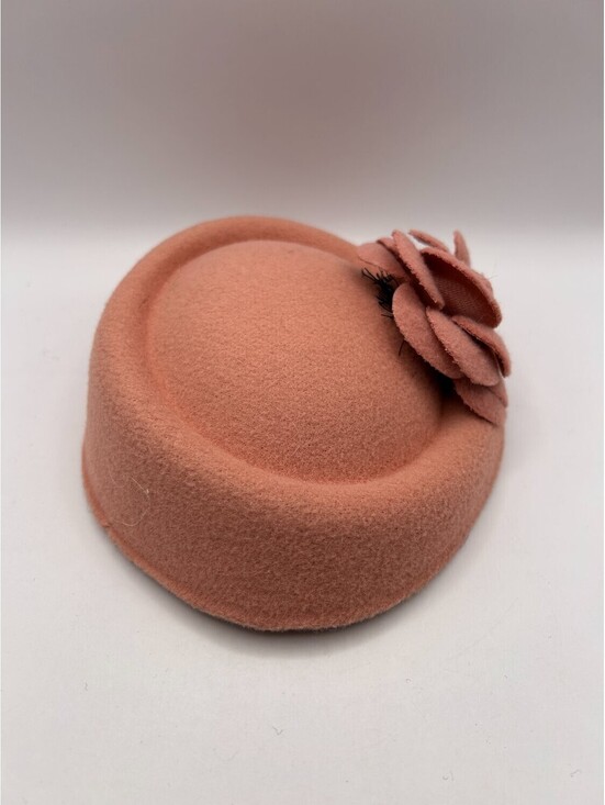 Accessories - Cocktail fascinator pillbox hat One Size Felt Pink OS Womens black inner lining